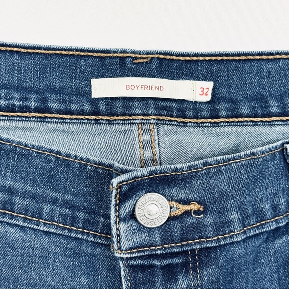 Levi’s Boyfriend Cuffed Crop Mid-Denim Wash Jeans - Picture 5 of 11